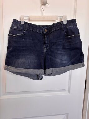 Apt. 9 Dark Indigo Rolled-Hem Denim Shorts